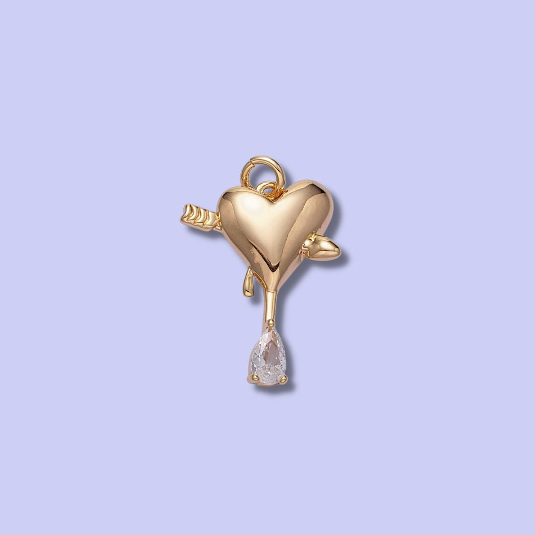 Cupid's Arrow Love Charm - 14K Gold