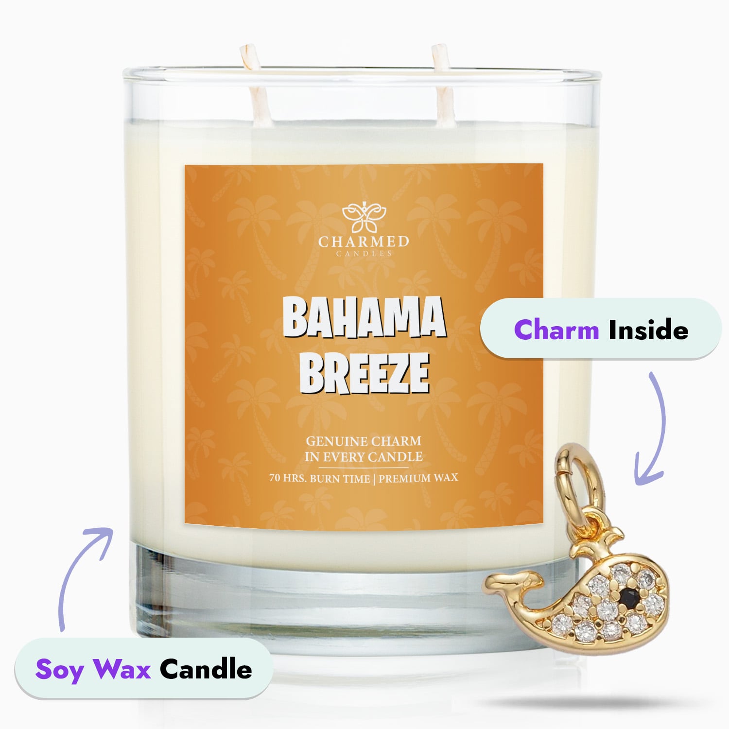 Bahama Breeze 'Surprise' 14K Gold Charm Candle