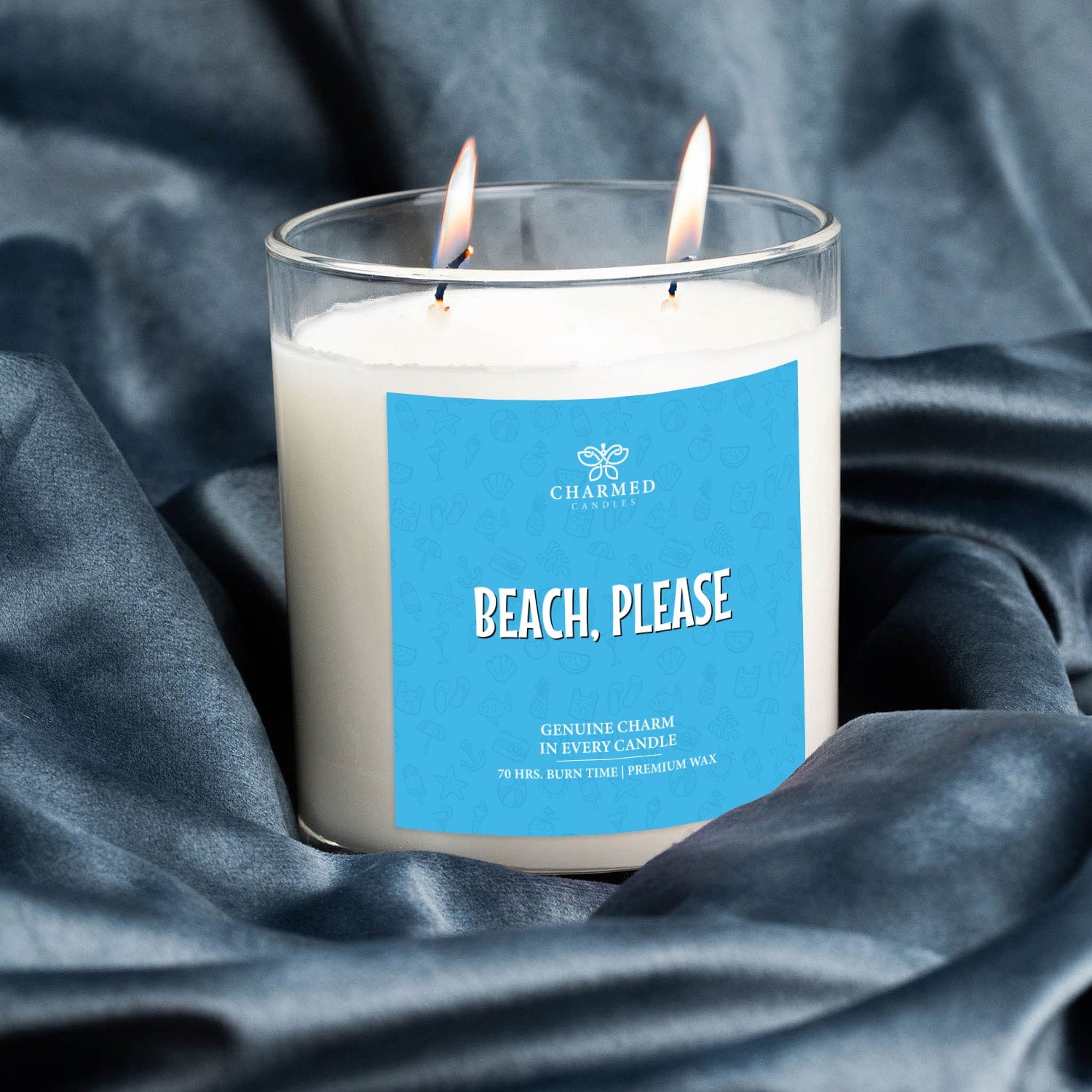 Beach Please 'Surprise' 14K Gold Charm Candle