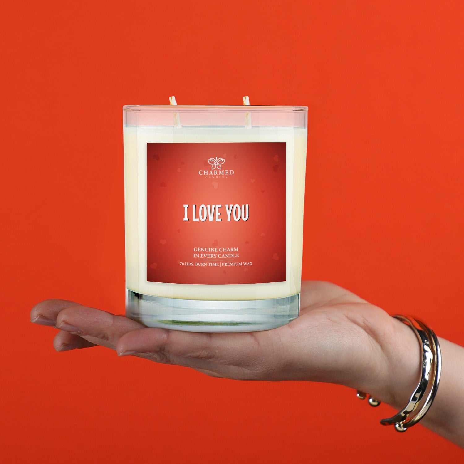 I Love You 'Surprise' 14K Gold Charm Candle