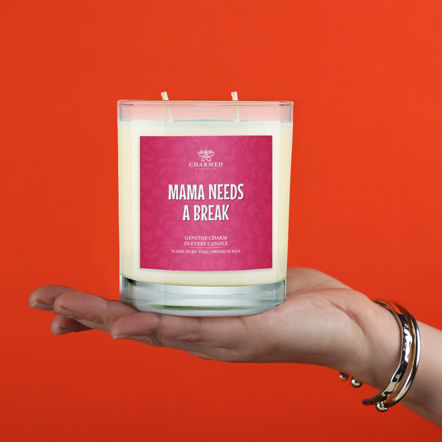 Mama Needs A Break 'Surprise' 14K Gold Charm Candle