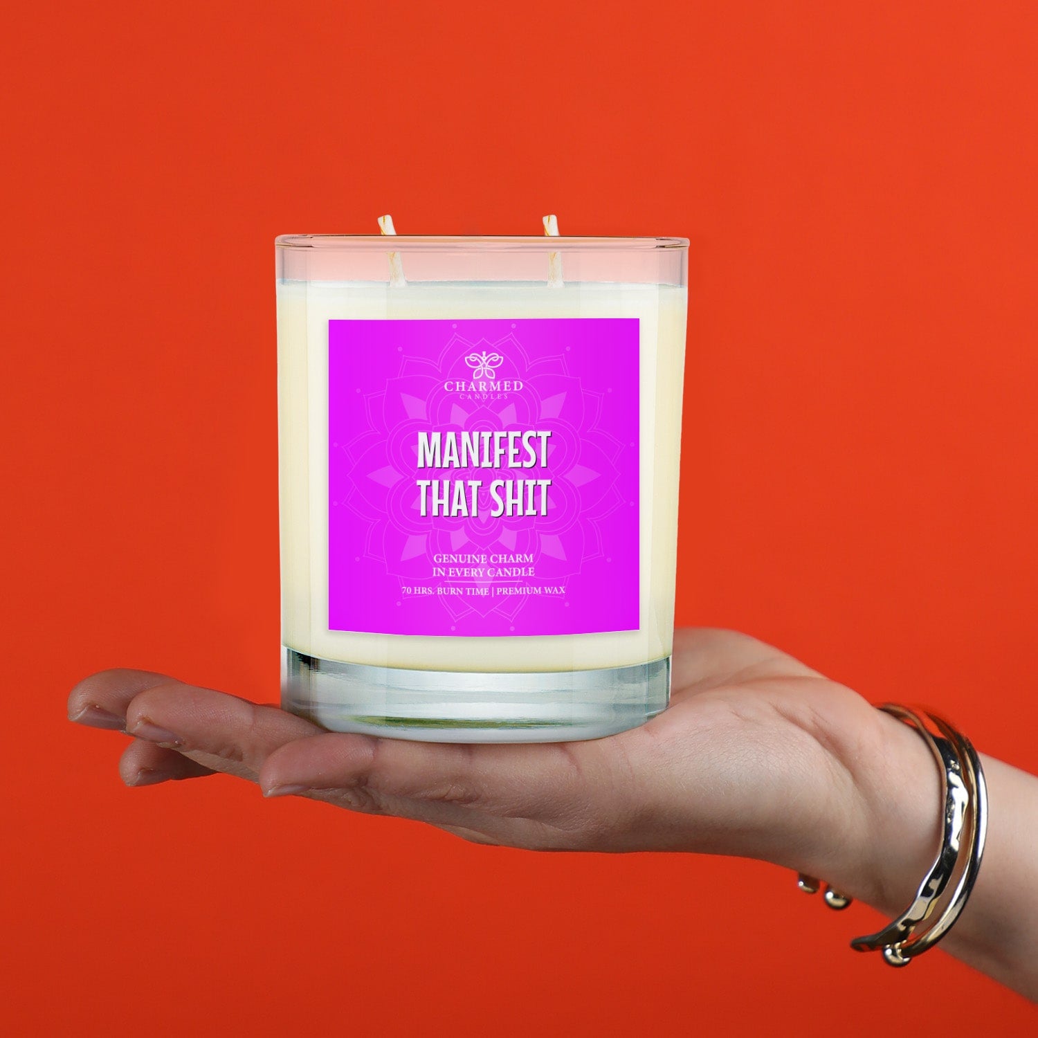 Manifest That Sh*t 'Surprise' 14K Gold Charm Candle