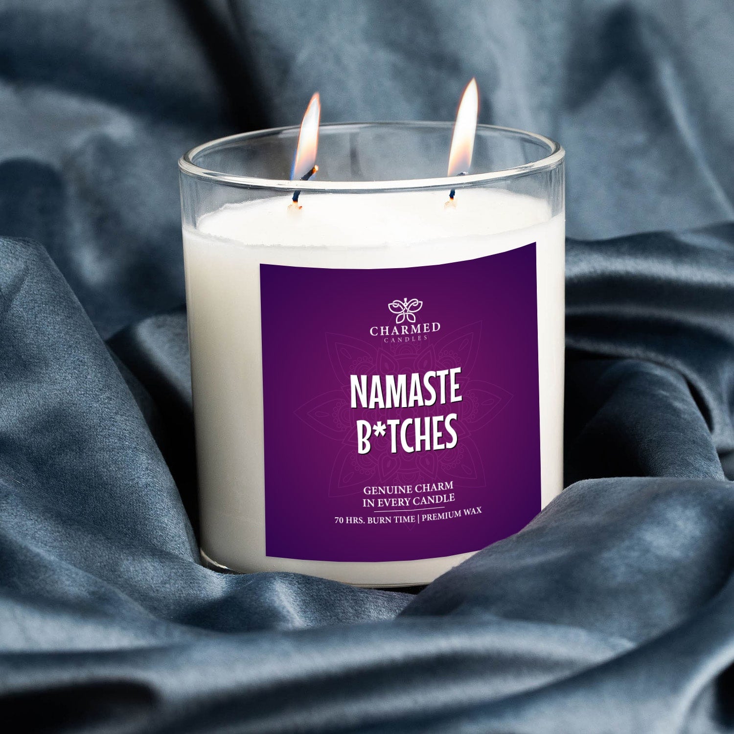 Namaste B*tches 'Surprise' 14K Gold Charm Candle