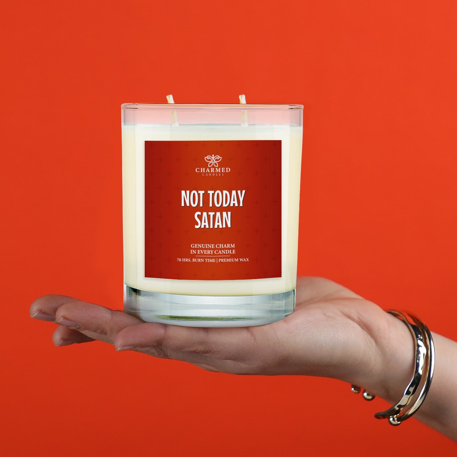 Not Today Satan 'Surprise' 14K Gold Charm Candle