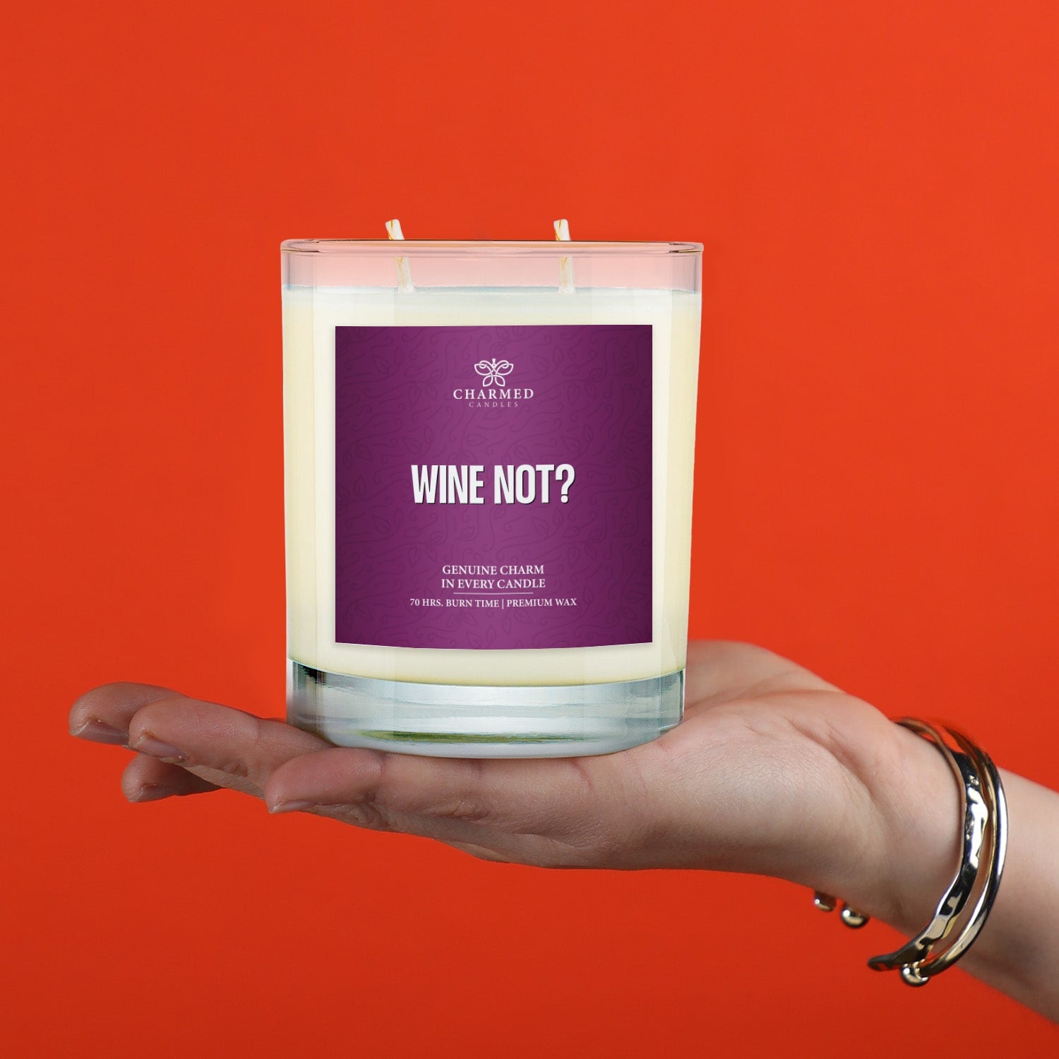 Wine Not 'Surprise' 14K Gold Charm Candle