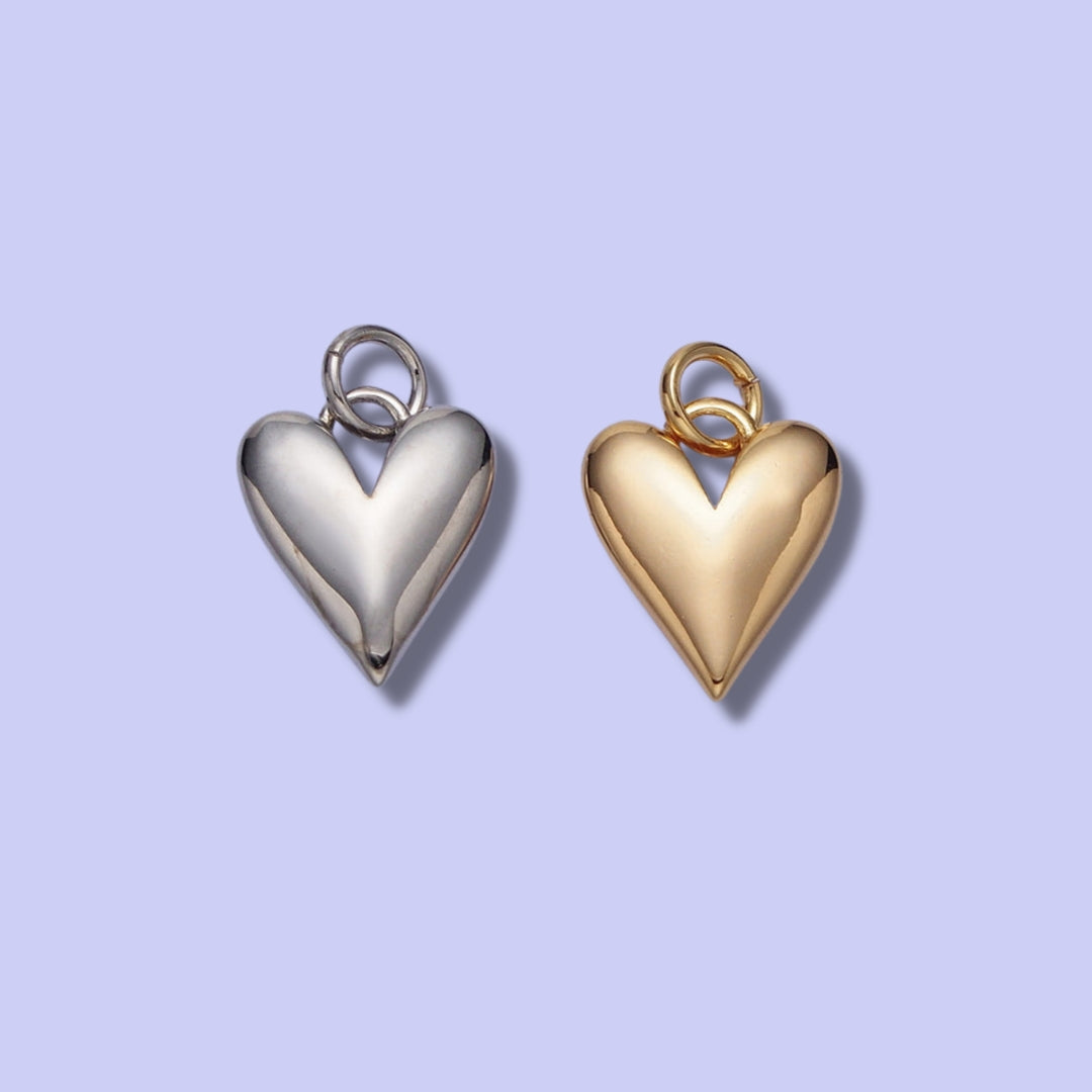 Valentine's Radiant Heart Charm - 16K Gold