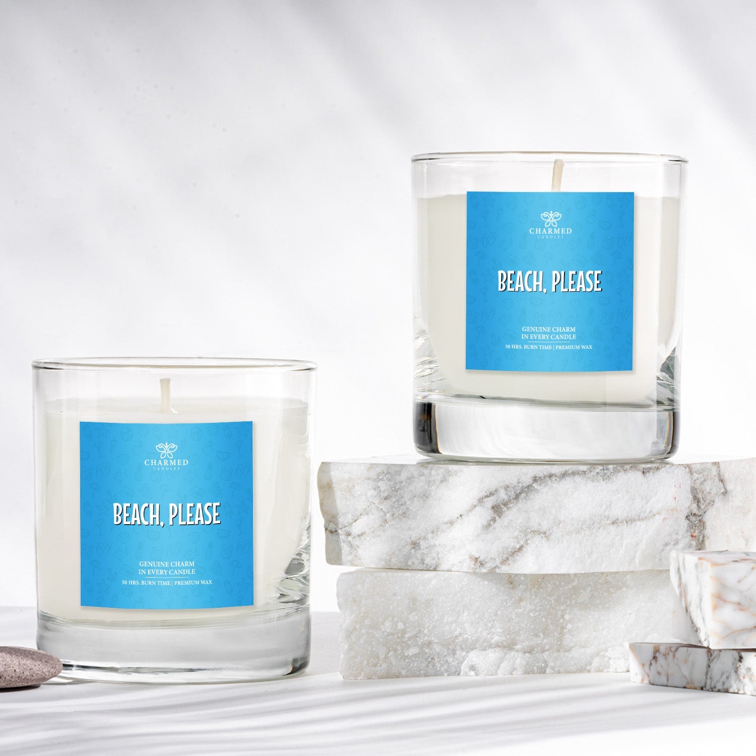 Beach Please Charm Candle