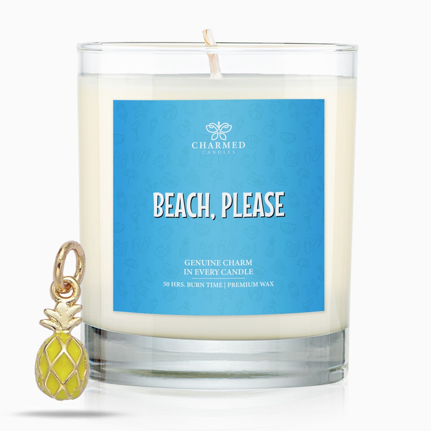 Beach Please Charm Candle