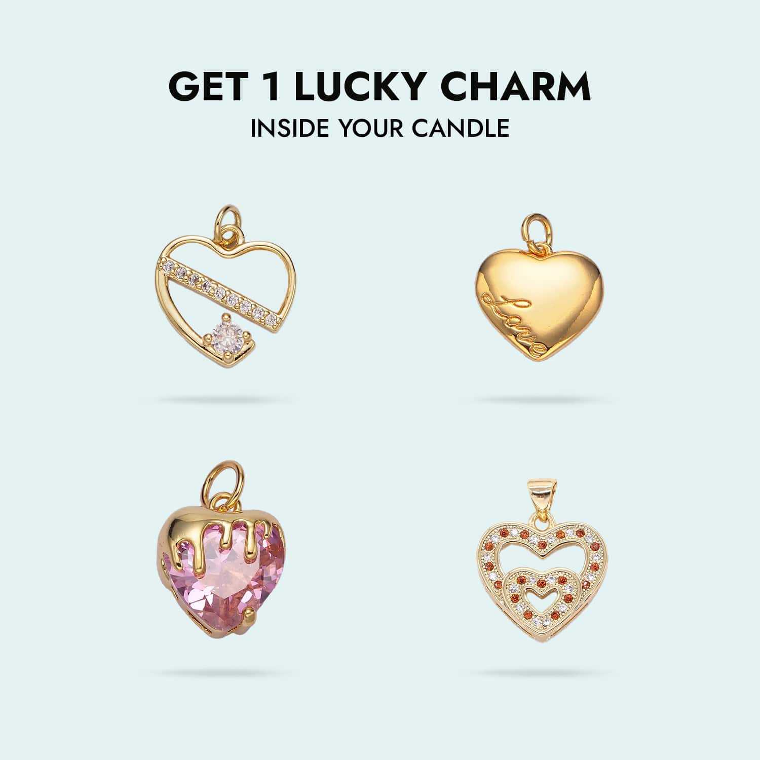 I Love You 'Surprise' 14K Gold Charm Candle