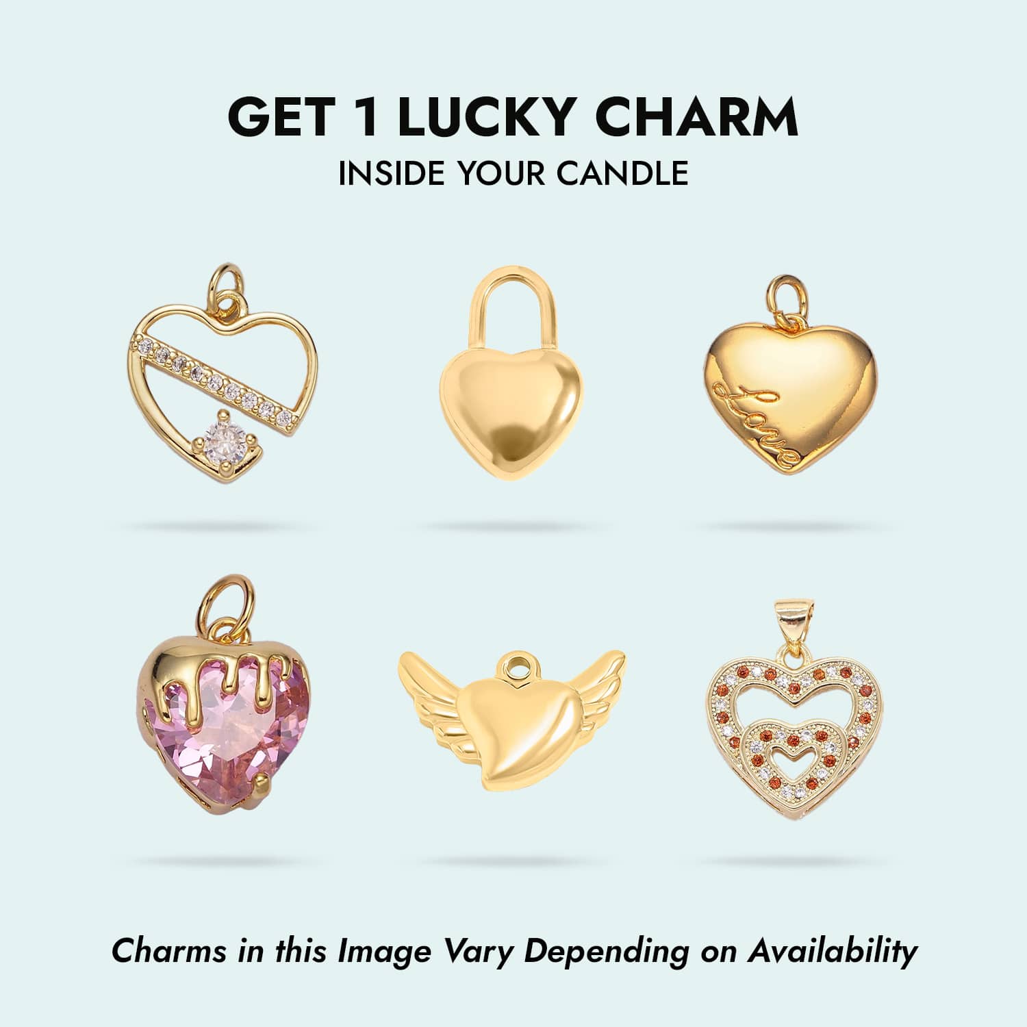 I Love You 'Surprise' 14K Gold Charm Candle