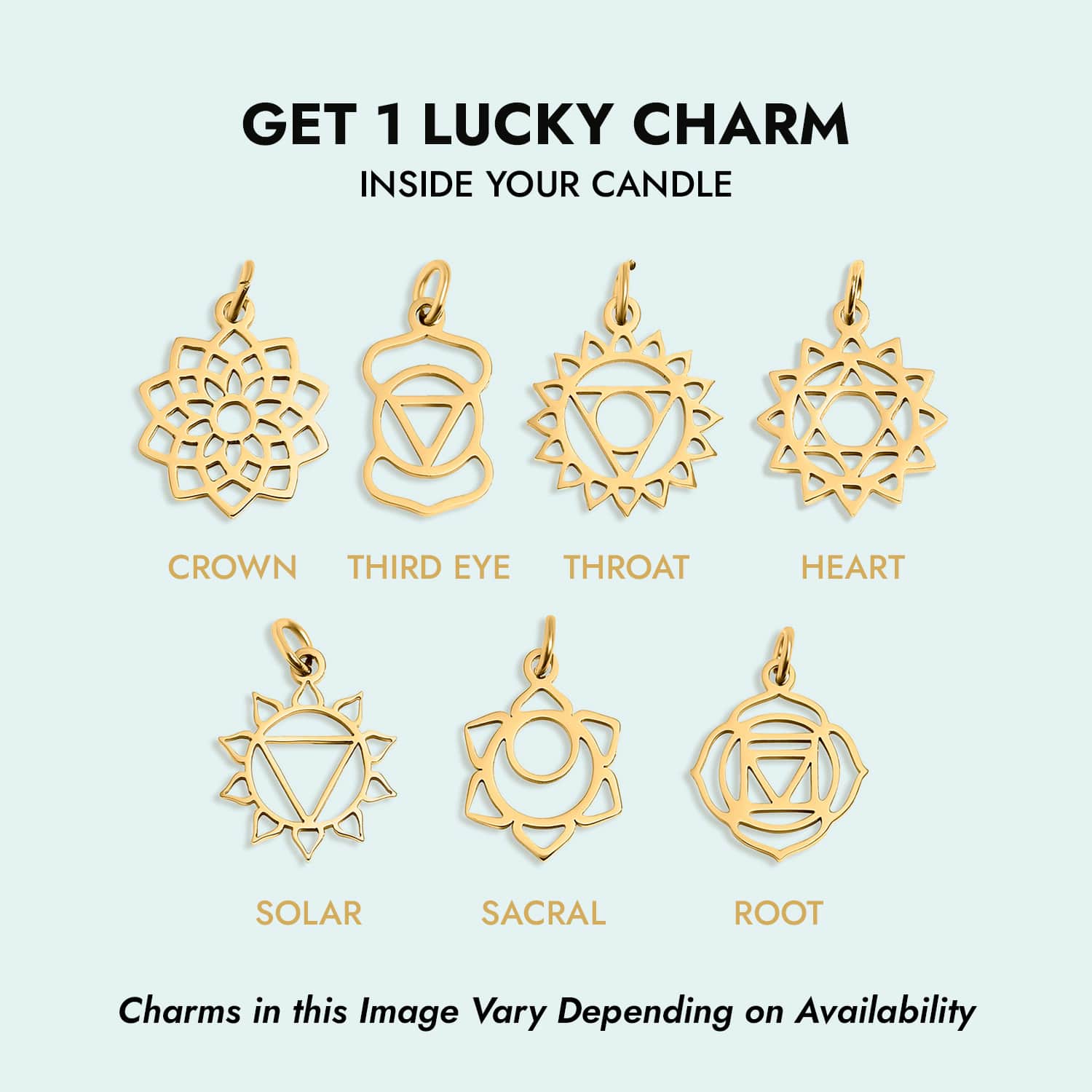 Namaste B*tches 'Surprise' 14K Gold Charm Candle