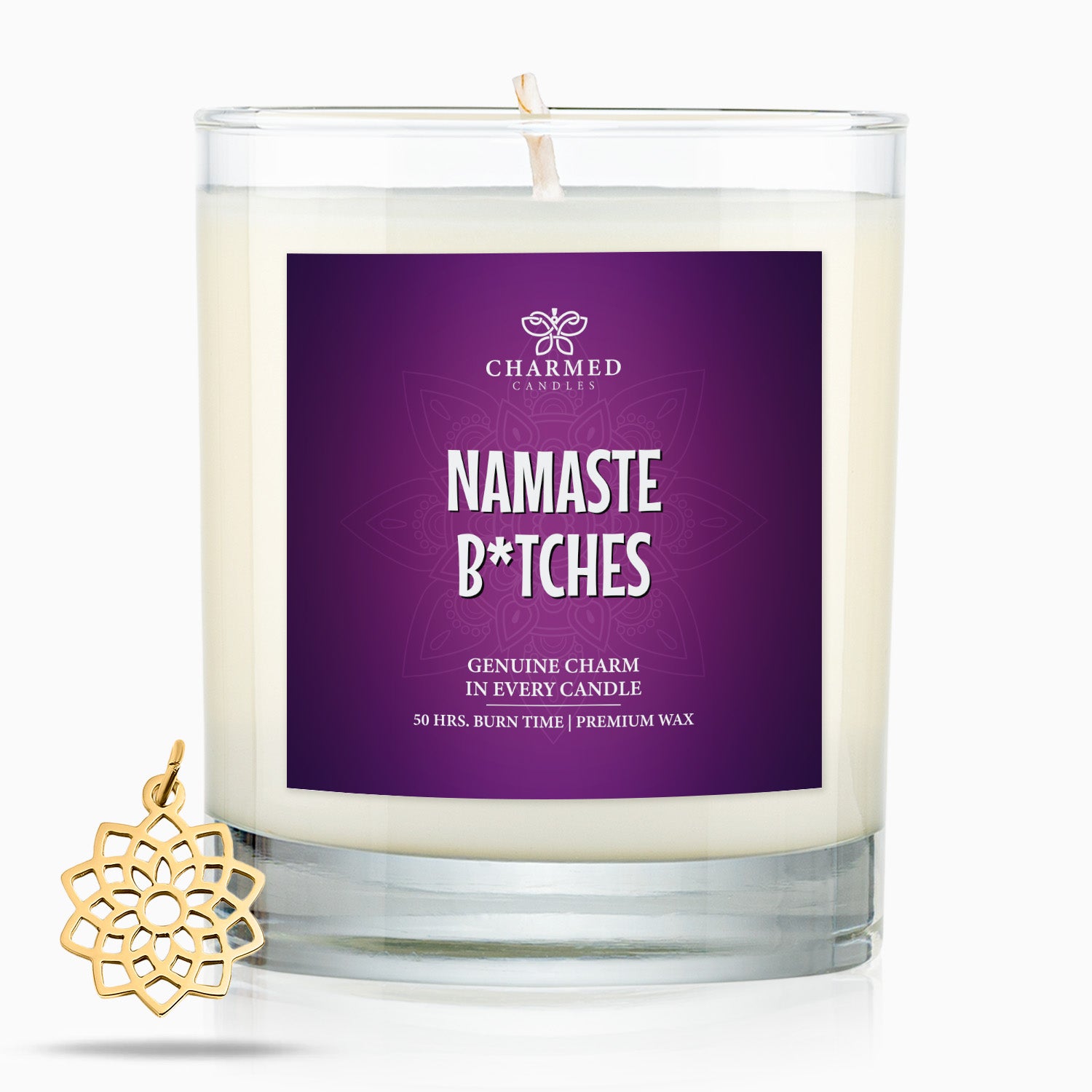 Namaste B*tches 'Surprise' 14K Gold Charm Candle