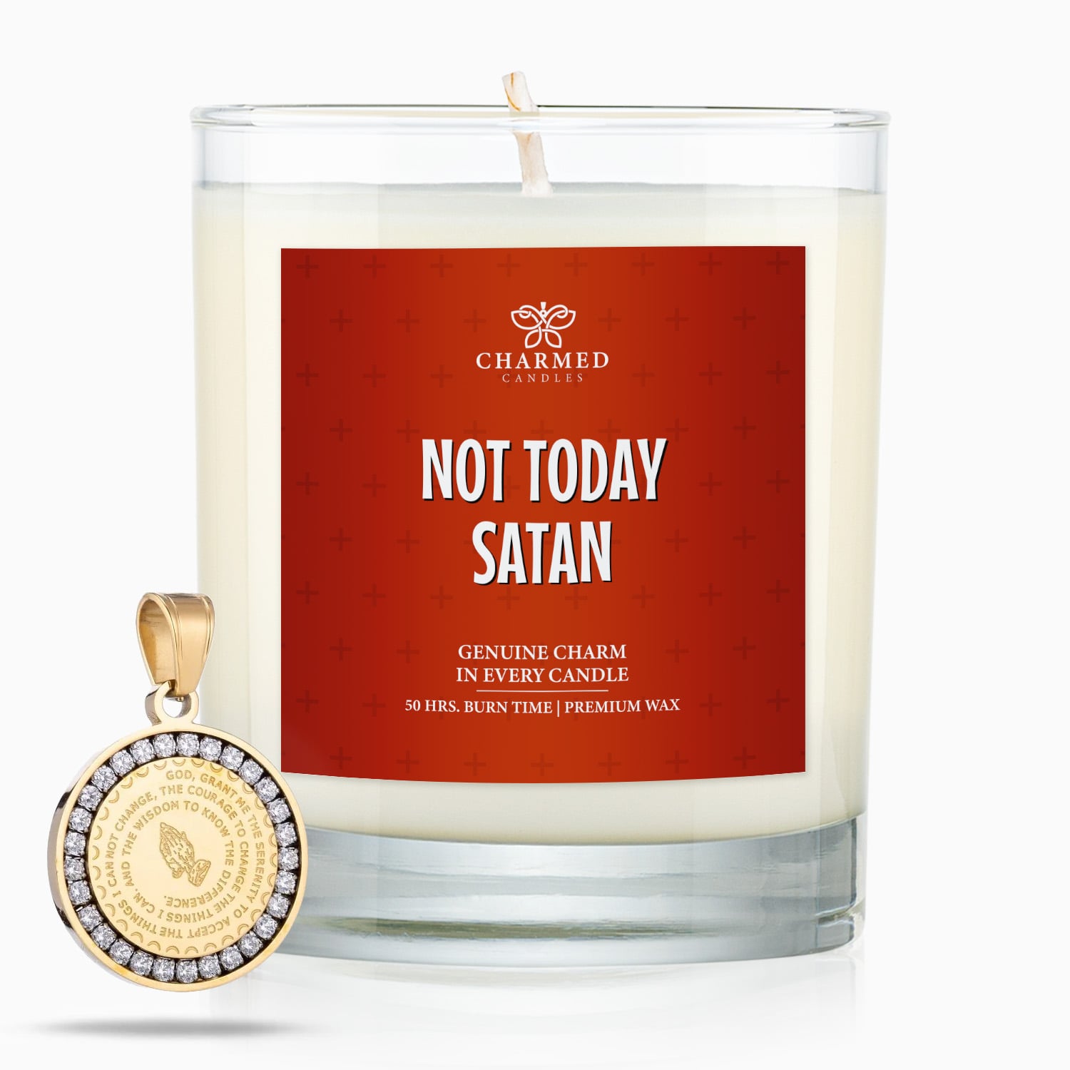 Not Today Satan Charm Candle