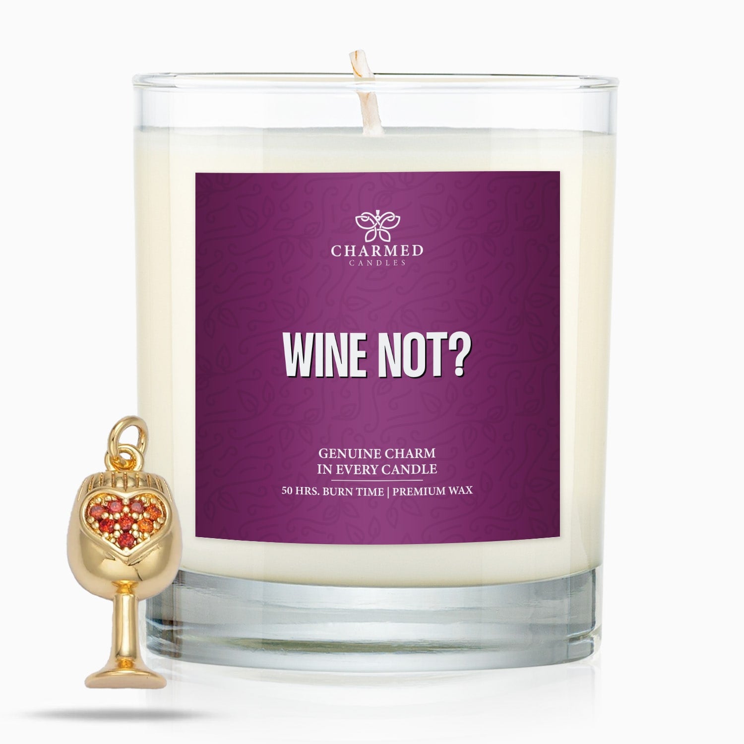 Wine Not Charm Candle